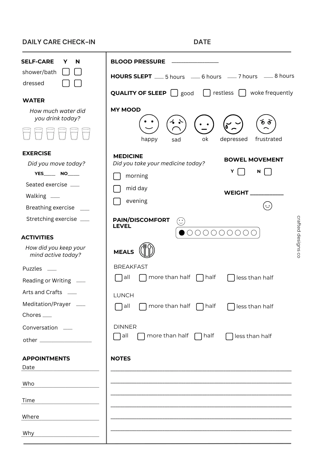 Daily Care Check-in Inserts - Image 2