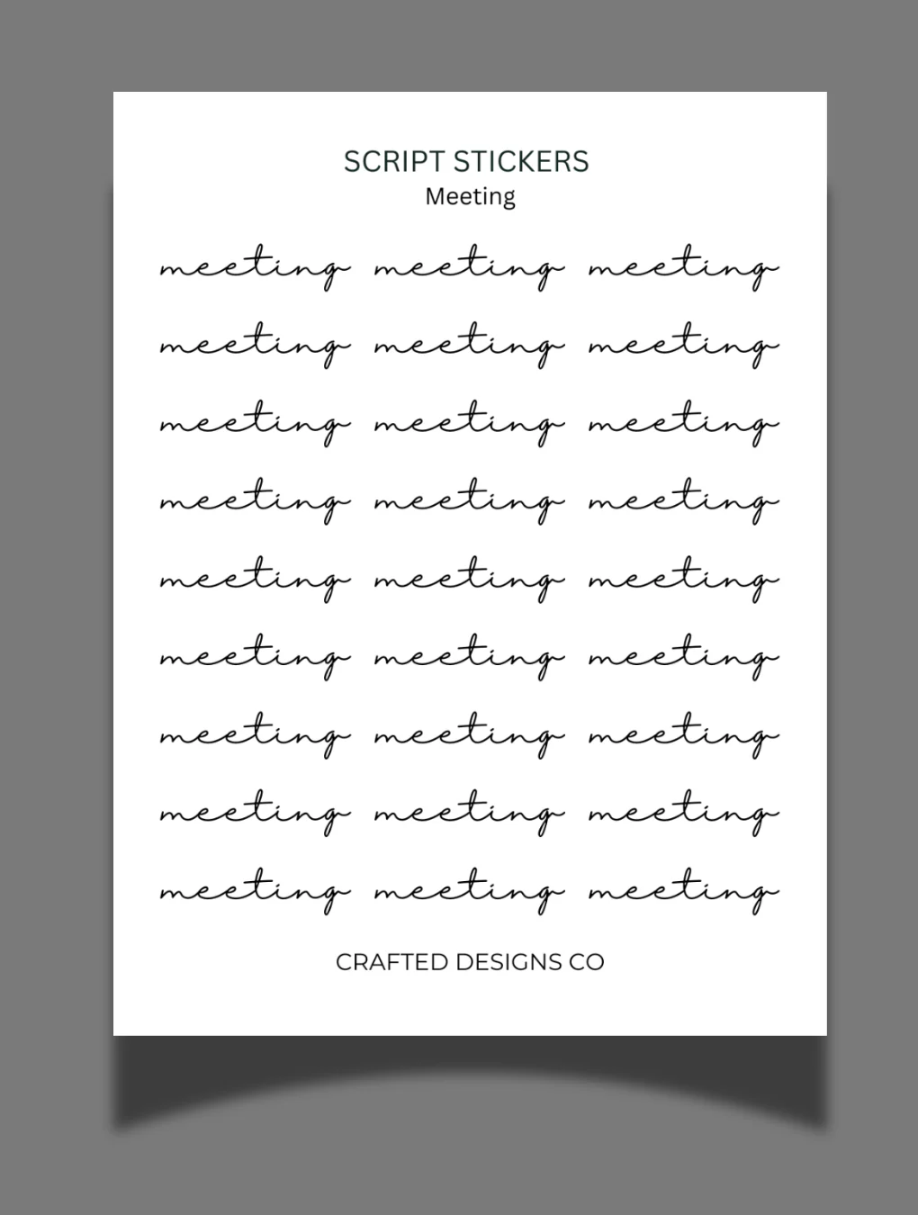 Meeting Script Stickers