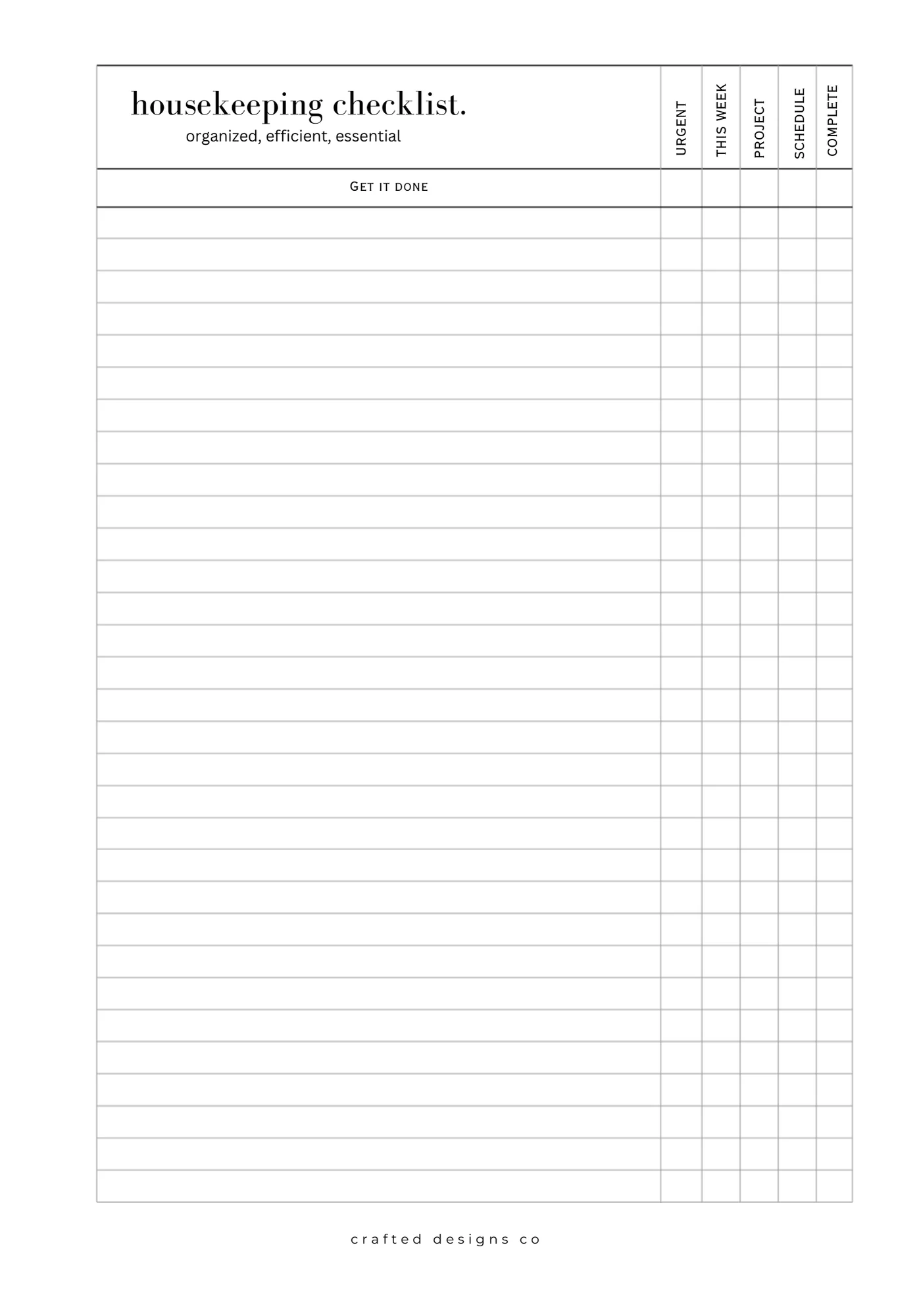Housekeeping Checklist Inserts - Image 2