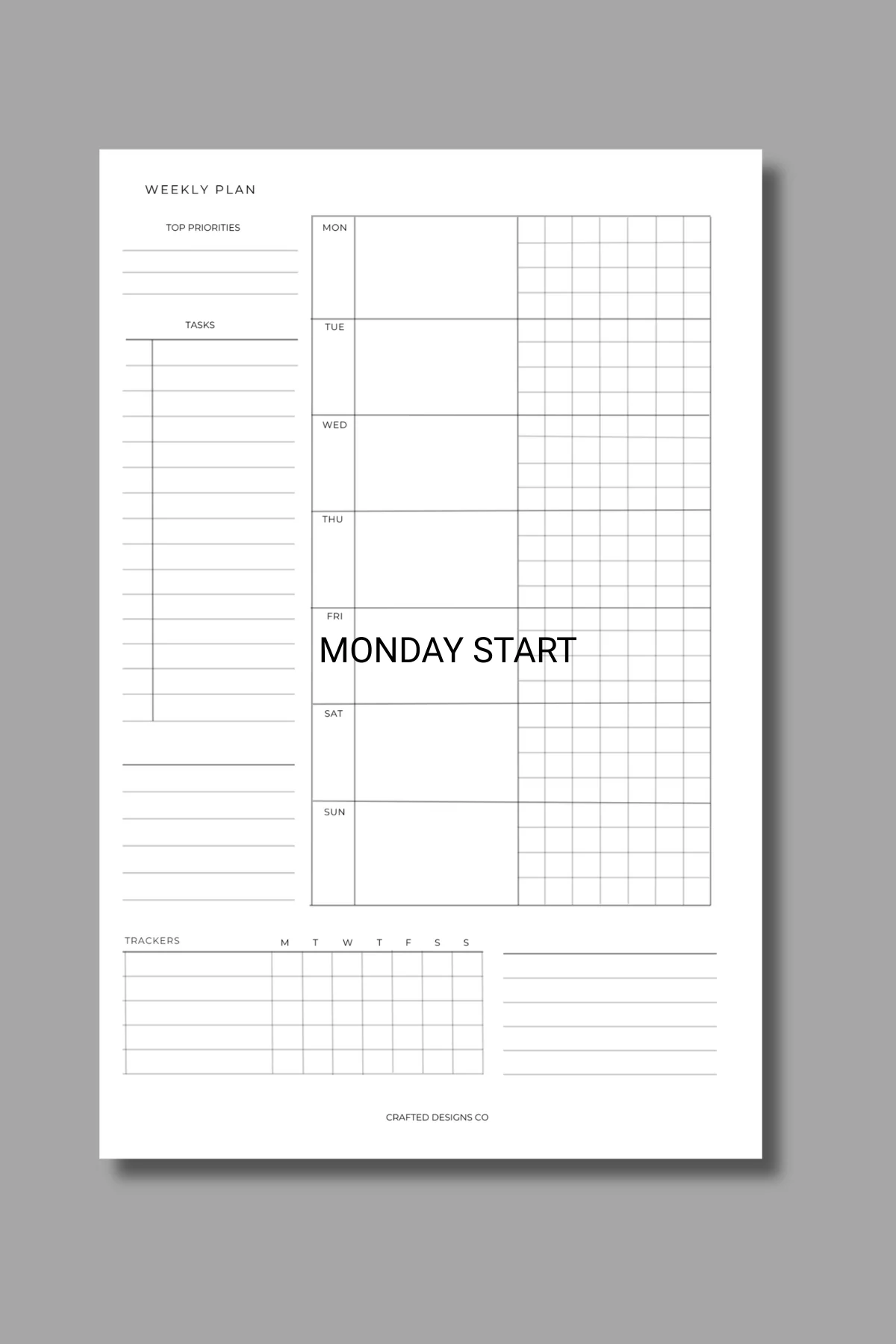 Undated Weekly Horizontal Insert No. 2 - Image 2