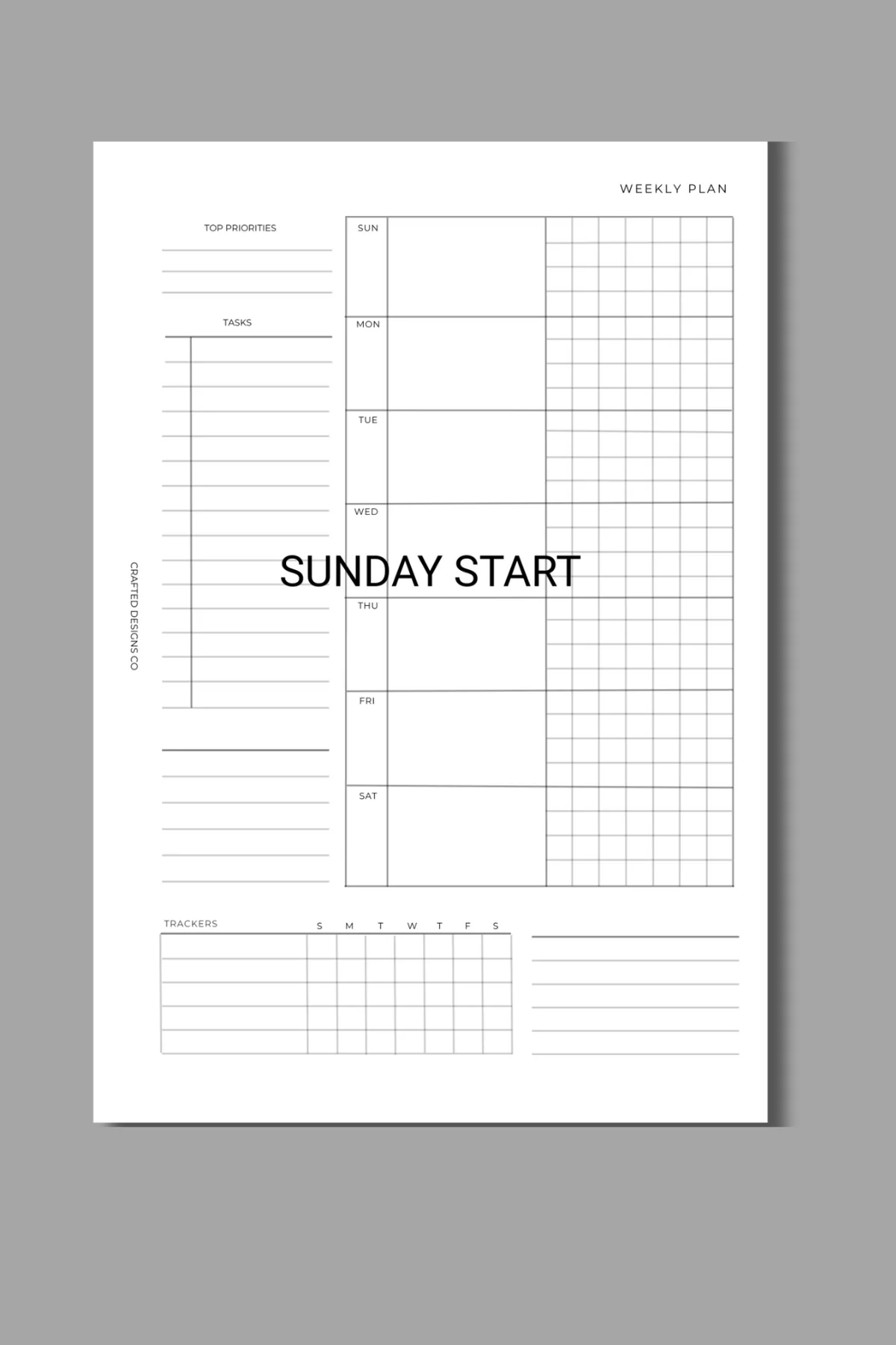 Undated Weekly Horizontal Insert No. 2 - Image 3