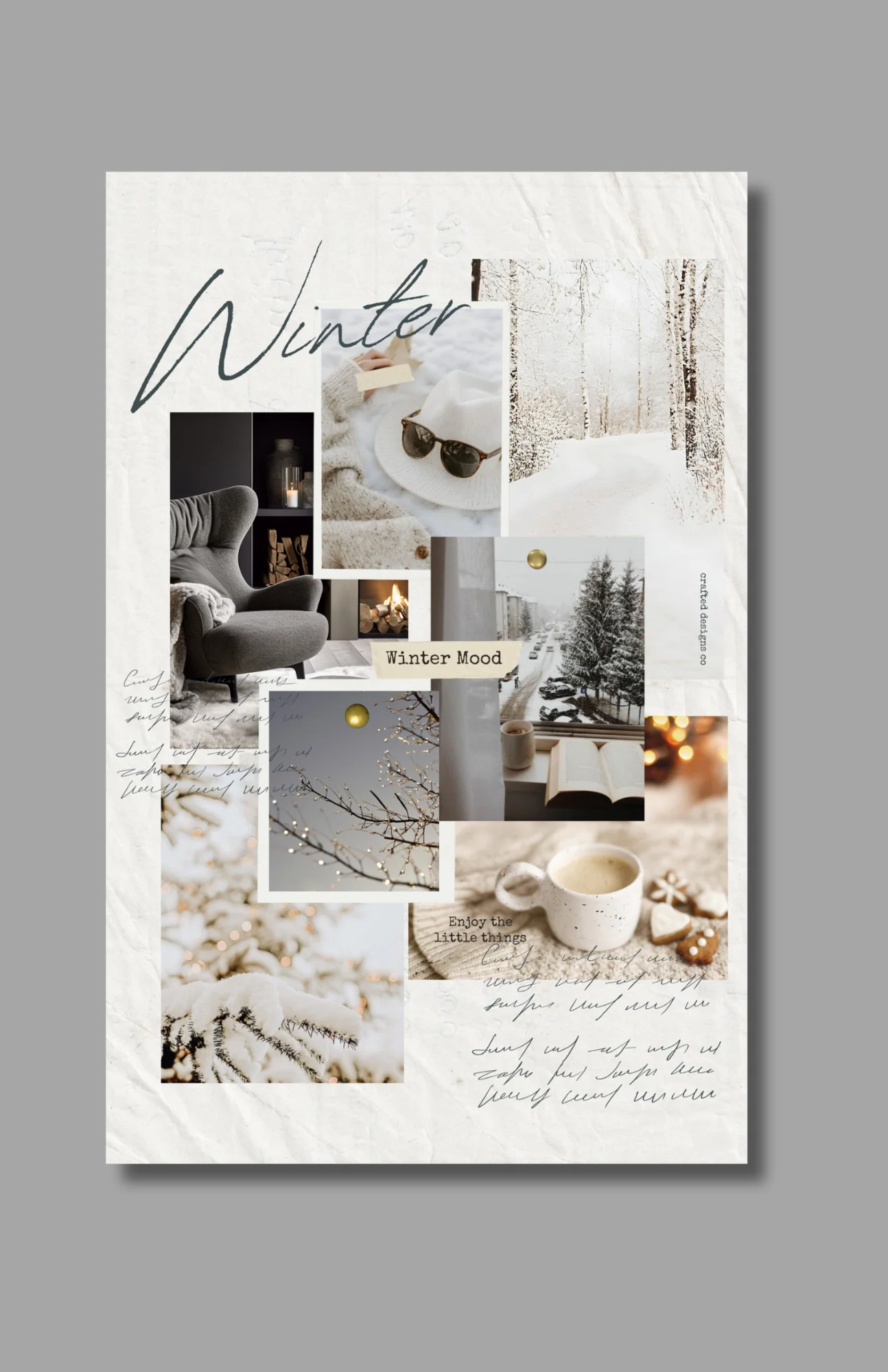 Winter Mood Board Dashboard